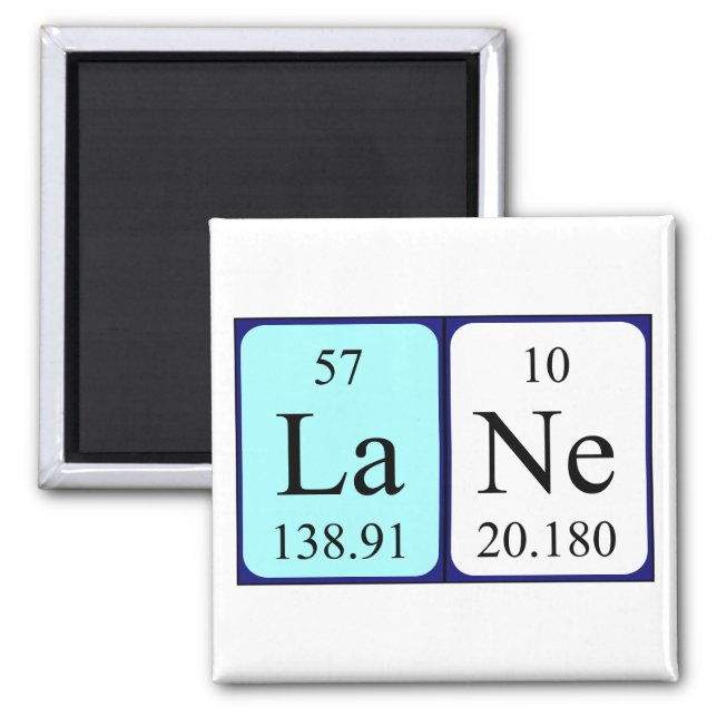Lane periodic table name magnet (Front)