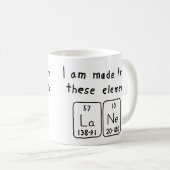 Lane periodic table name mug (Front Right)