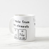 Lane periodic table name mug (Front Left)