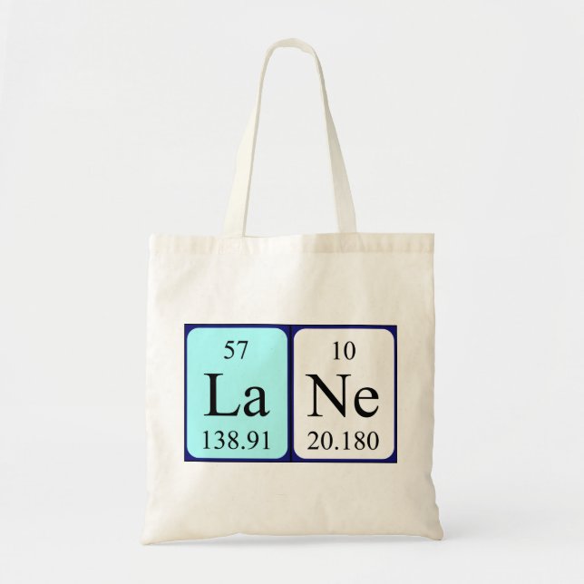Lane periodic table name tote bag (Front)