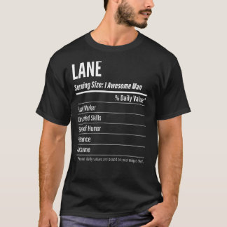Lane Serving Size Nutrition Label Calories T-Shirt