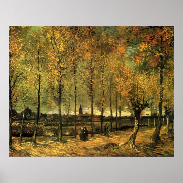 Lane with Poplars by Vincent van Gogh Poster (Front)
