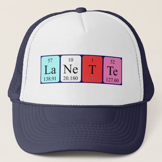 Lanette periodic table name hat (Front)