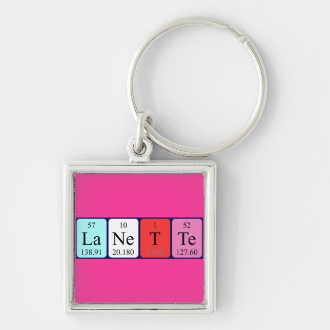 Lanette periodic table name keyring (Front)