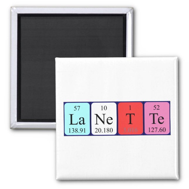 Lanette periodic table name magnet (Front)