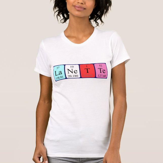 Lanette periodic table name shirt (Front)