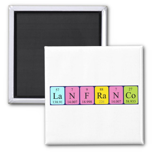 Lanfranco periodic table name magnet (Front)
