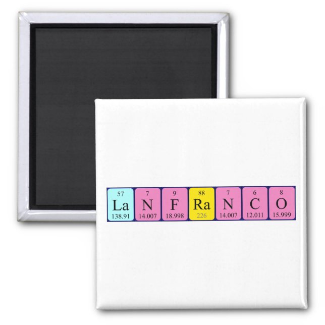 Lanfranco periodic table name magnet (Front)
