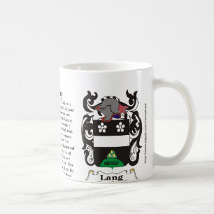 Lang Family Coat of Arms mug
