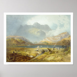 Langdale Pikes, from 'The English Lake District', Poster