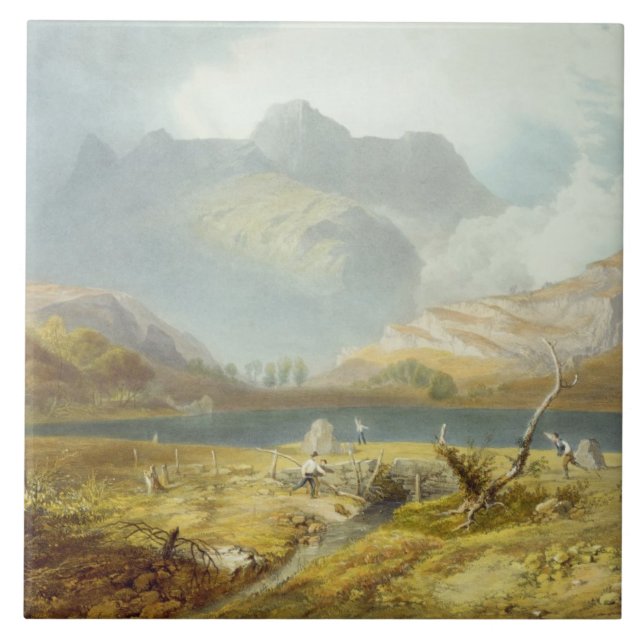 Langdale Pikes, from 'The English Lake District', Tile (Front)