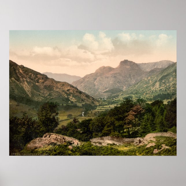 Langdale Valley, Lake District, Cumbria, England Poster (Front)