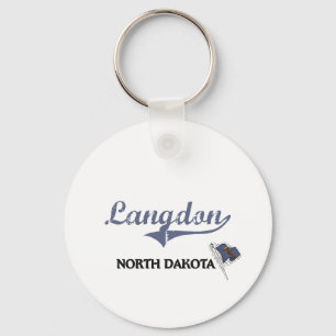 Langdon North Dakota City Classic Key Ring