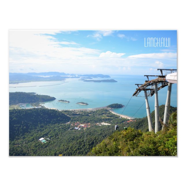 Langkawi Cable Car Aeriel View Travel Souvenir Photo Print (Front)