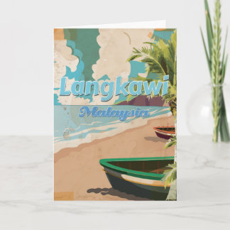 Langkawi Malaysia Vintage vacation Poster Holiday Card