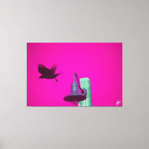 Langley Crow on Light Post Series #12 Canvas Print