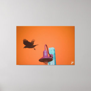 Langley Crow on Light Post Series #2 Canvas Print