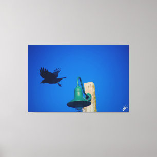 Langley Crow on Light Post Series #3 Canvas Print
