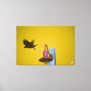 Langley Crow on Light Post Series #4 Canvas Print