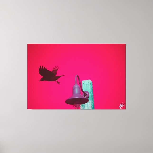 Langley Crow on Light Post Series #6 Canvas Print (Front)