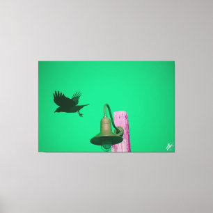 Langley Crow on Light Post Series #7 Canvas Print