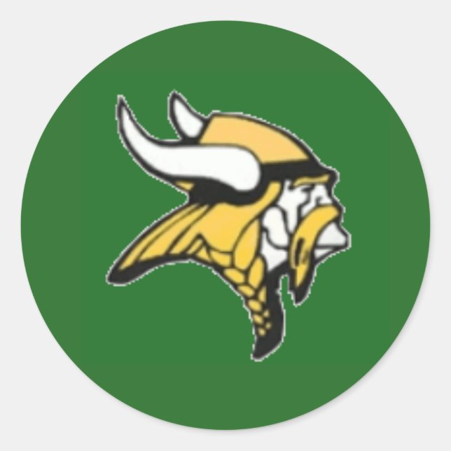 Langley High Saxon Classic Round Sticker (Front)