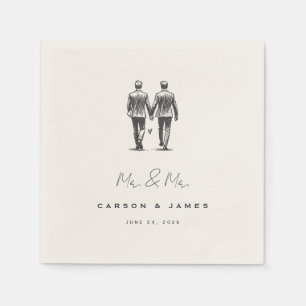 Langley Mr. & Mr. Wedding Napkin