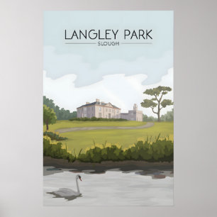 Langley Park Slough Travel Poster