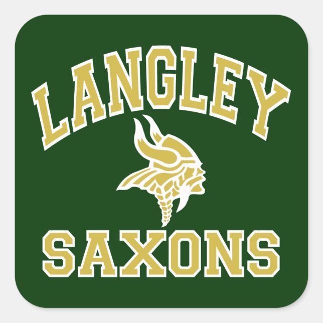 Langley Saxons Square Sticker (Front)