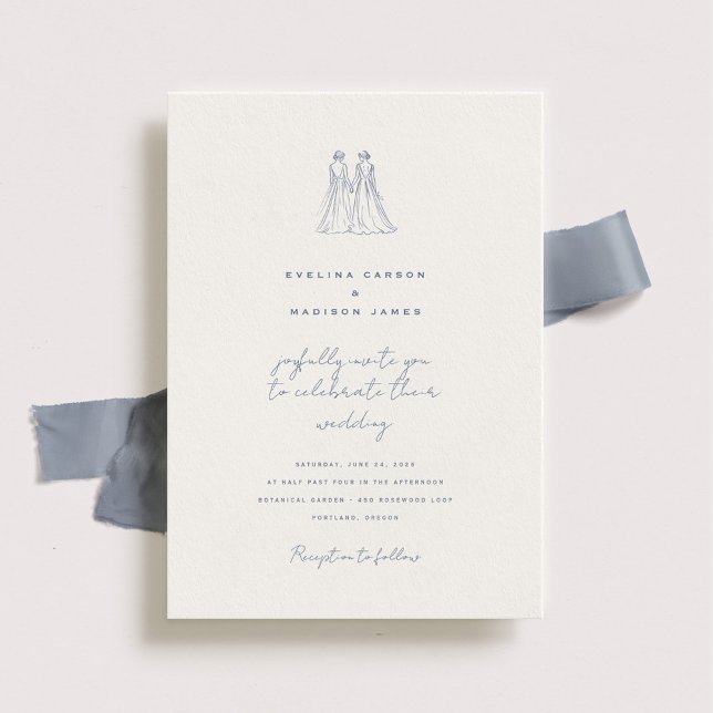 Langley Wedding Invitation Two Brides (Creator Uploaded)