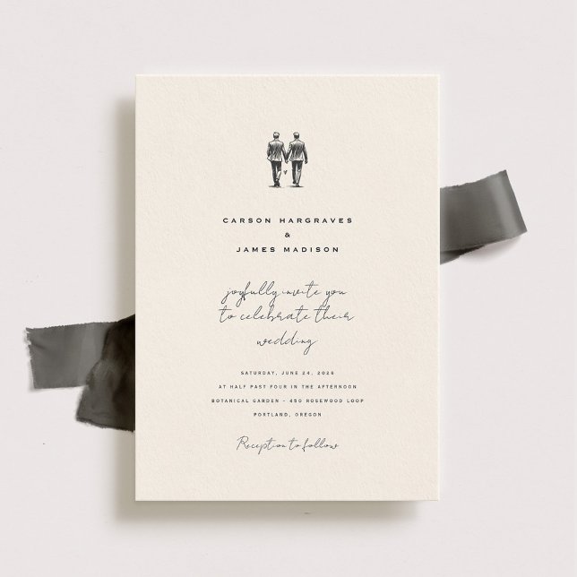 Langley Wedding Invitation Two Grooms (Creator Uploaded)