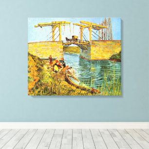 Langlois Bridge at Arles by Vincent van Gogh Canvas Print