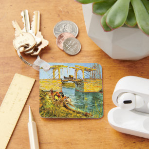 Langlois Bridge at Arles by Vincent van Gogh Key Ring