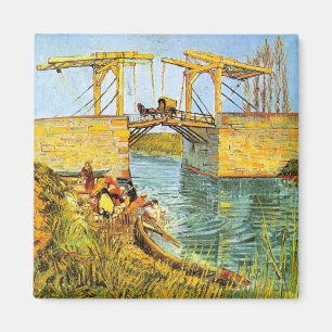 Langlois Bridge at Arles by Vincent van Gogh Magnet