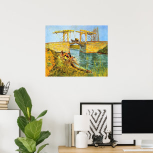 Langlois Bridge at Arles by Vincent van Gogh Poster