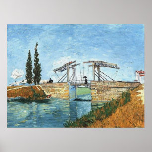 Langlois Bridge at Arles by Vincent van Gogh Poster