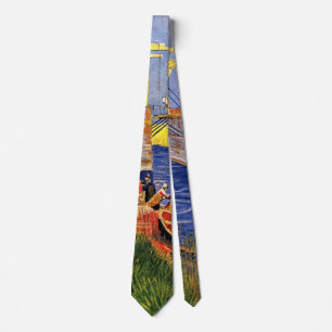Langlois Bridge at Arles by Vincent van Gogh Tie