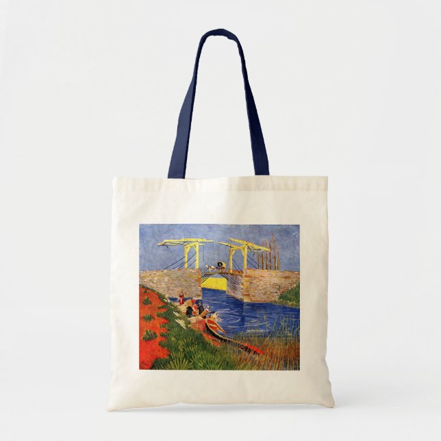 Langlois Bridge at Arles by Vincent van Gogh Tote Bag (Front)