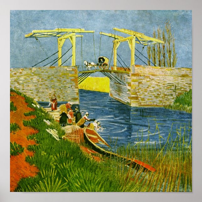 Langlois Bridge at Arles Van Gogh Fine Art Poster (Front)
