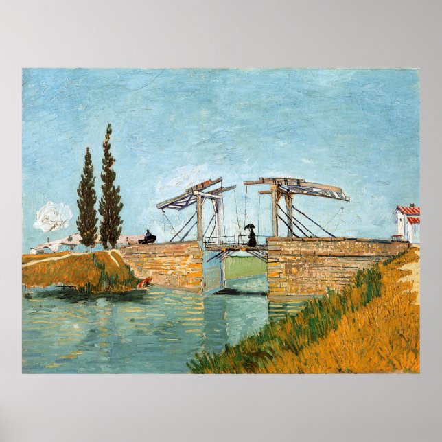 Langlois Bridge at Arles Vincent Gogh  Poster (Front)
