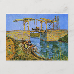 Langlois Bridge Women Washing Van Gogh Fine Art Postcard