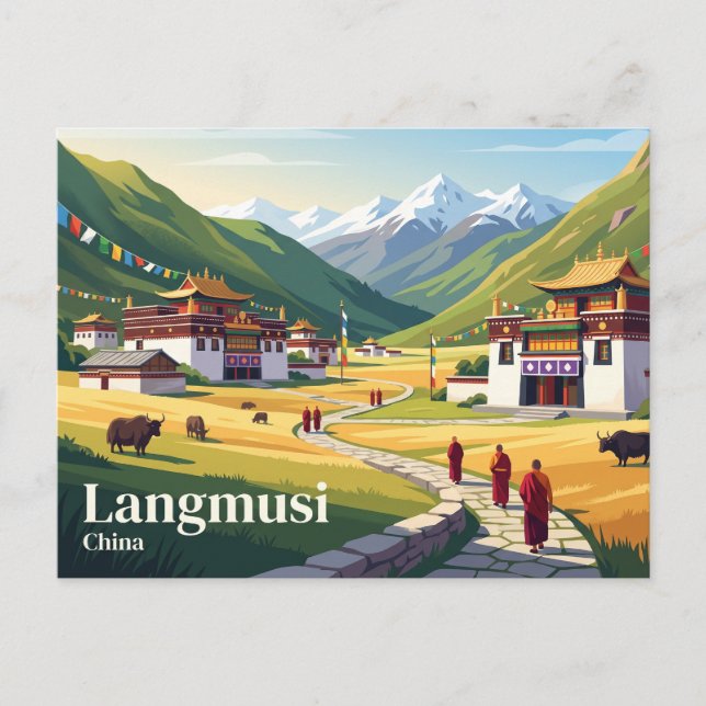 Langmusi China Postcard (Front)