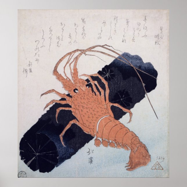 Langoustine with a Block of Charcoal, c.1830 Poster (Front)