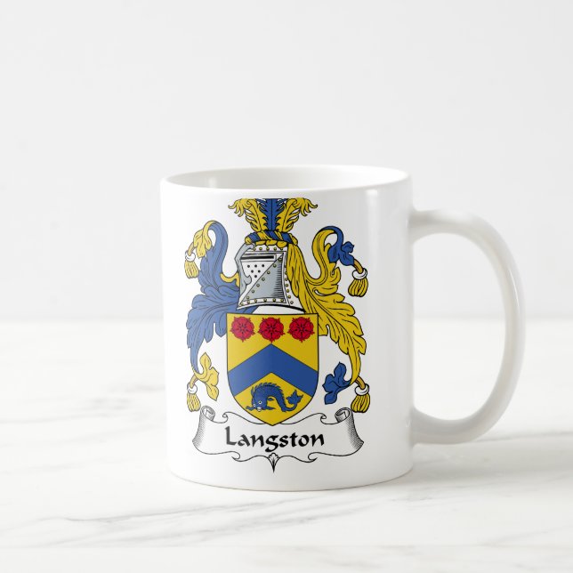 Langston Family Crest Coffee Mug (Right)