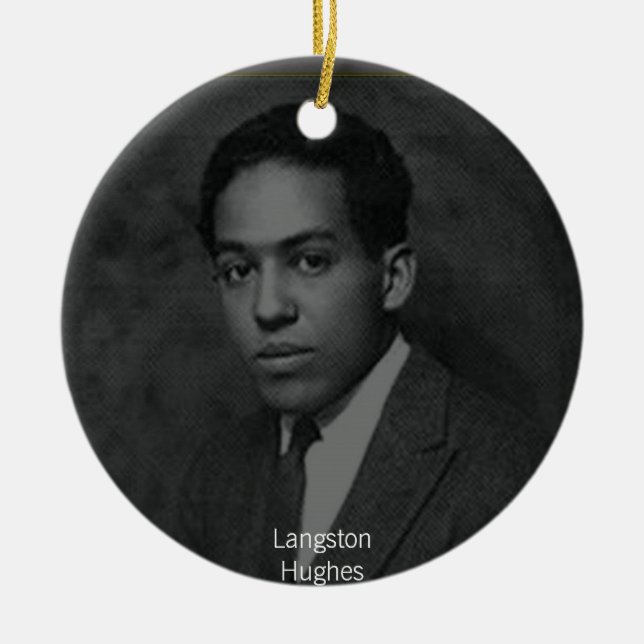 Langston Hughes Ceramic Tree Decoration (Front)