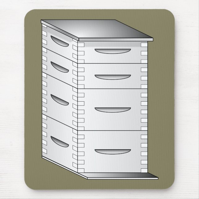 Langstroth Beehive Mouse Mat (Front)