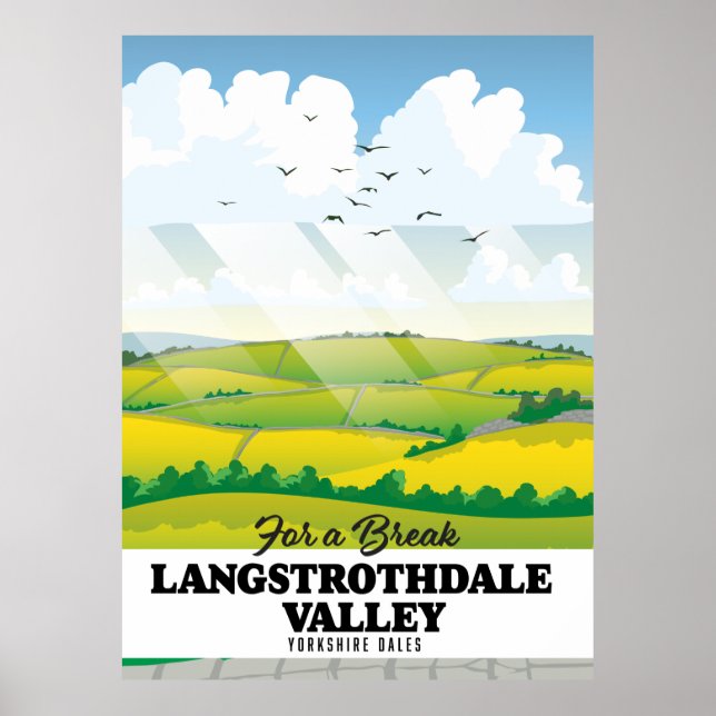 Langstrothdale valley Yorkshire Dales Poster (Front)