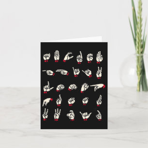 Language - Alphabet A To Z Asl Deaf Awareness  Card