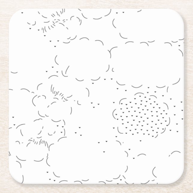 Language, Aqua Haze Paper Coaster (Front)