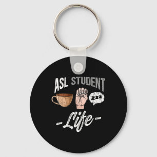 Language Attire Deaf Awareness Asl Student Fun Gif Key Ring